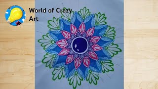 Easy mandala art with colour pens [upl. by Elynad921]