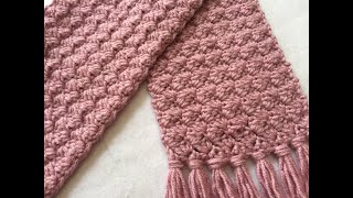 Crochet Scarf Fast and Easy  One Row Repeat [upl. by Rosel838]