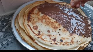 recette des crêpes au chocolat facile et rapide كريب بالشوكولاته [upl. by Lindholm]