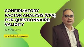 Confirmatory Factor Analysis CFA for Questionnaire Validity [upl. by Ellerahc]