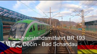 Führerstandsmitfahrt BR 193 Grenzverkehr Tschechien  Deutschland in der sächsischen Schweiz [upl. by Gwendolin728]