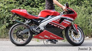 CAGIVA MITO 125 EV 2004 WITH A JOLLY MOTO CARBON EXHAUST  START UP SOUND  REVS amp ACCELERATIONS [upl. by Elena]