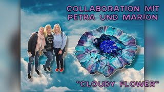 550 Cloudy Flower Collaboration 🩵💜✨️ Epoxidharz 🩵💜✨️ Resin [upl. by Dodi]