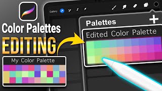 How To Edit Color Palette Procreate  Tutorial For Beginners [upl. by Qulllon]