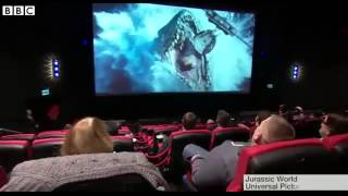 BBC News Water bubbles and smells in UK first 4DX cinema [upl. by Celina545]