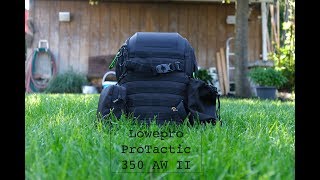 Lowepro ProTactic BP 350 AW II Review  Camera Backpack  4K [upl. by Meta]