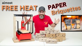 FREE heat burn your newspapers and junk mail Briquette maker [upl. by Adnilreb]