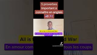 5 proverbes important à connaître en anglais 🇺🇲🇬🇧 [upl. by Ilrahc]