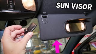 SUN VISOR SHADE REPLACEMENT REMOVAL DODGE DART CHRYSLER 200 SUN VISOR HANGING [upl. by Galen]