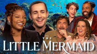 The Little Mermaid Cast Try To Name Every Disney Princess In 30 Second [upl. by Akli]