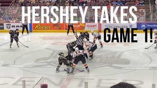 THE BEARS TAKE GAME 1  AHL Hershey Bears Hockey Vlog Atlantic Division Semifinals Game 1 [upl. by Ruperto615]