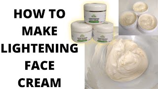 How To Make ORGANIC Lightening Face Cream with Plants Base Ingredients [upl. by Marney]