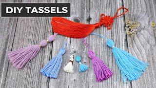 How to Make Tassels the EASY way  2 METHODS DIY Tassel out of YARN or Embroidery Thread [upl. by Enirrok]