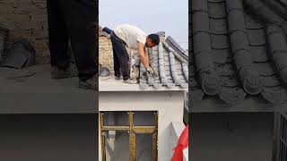 Roof tile installation process Goodtools and machinery make work easy [upl. by Ellora424]