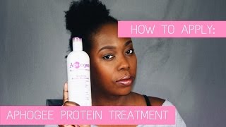 How To Apply Aphogee TwoStep Protein Treatment  Natural Hair [upl. by Ecirahs753]