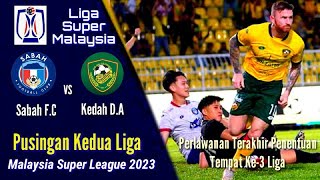 SABAH FC vs Kedah DA  Head To Head  Jaringan Cantik  Liga Super 2023 [upl. by Allerym]