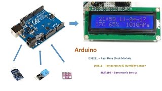 Desk Weather Station ArduinoDHT11BMP280DS3231 [upl. by Ghassan]