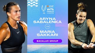 Aryna Sabalenka vs Maria Sakkari  2023 WTA Finals Group Stage  WTA Match Highlights [upl. by Eyr]