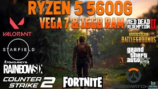 AMD Ryzen 5 5600G Vega 7 amp 16GB RAM  Test in 25 Games in Late 2023 1366x768p [upl. by Donal]