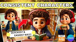 Create Consistent Characters for your Childrens Story Book in MINUTES EASIEST Method [upl. by Anerok]