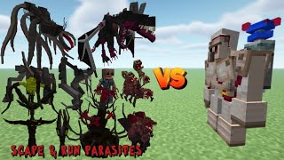 All parasites Scape and Run Parasites MOD VS Exterminator Prototype in MINECRAFT1VS1First Part [upl. by Habas113]