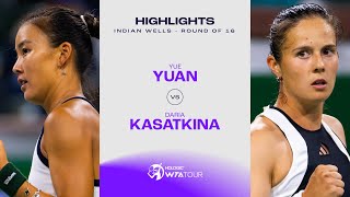 Yue Yuan vs Daria Kasatkina  2024 Indian Wells Round of 16  WTA Match Highlights [upl. by Cassandry]