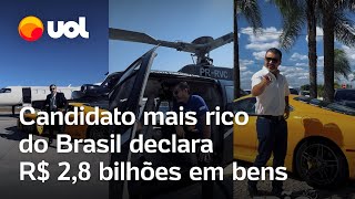 Candidato mais rico do Brasil empresário declara R 28 bilhões em bens [upl. by Maltz973]