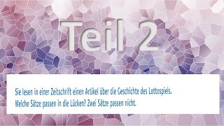 Goethe Zertifikat B2  LESEN  TEST 1Teil 2 mit Lösung [upl. by Odradlig]