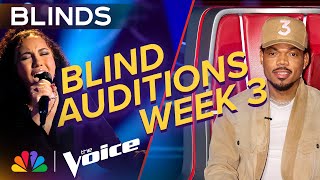 The Best Performances from the Third Week of Blind Auditions  The Voice  NBC [upl. by Rozele]