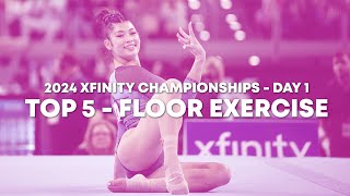 Top 5 Routines  Floor Exercise  Senior Women Day 1  2024 Xfinity US Championships [upl. by Aicnatsnoc]