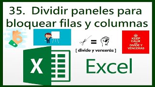 💔 DIVIDIR PANELES para BLOQUEAR FILAS y COLUMNAS en EXCEL 💔 [upl. by Magda]