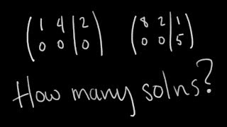 Zero One or Infinitely Many Solutions Passing Linear Algebra [upl. by Sacrod803]