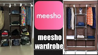 best portable wardrobe reviewbudget clothes wardrobe collapsible wardrobe88130ABR meesho [upl. by Elak]