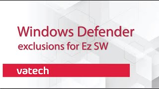 Viewer SW Windows Defender exclusions for Ez SW [upl. by Morrie381]