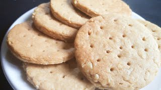 DIGESTIVE BISCUITS RECIPE  HOMEMADE HEALTHY ATTA amp OATS BISCUITS  CRISPY BISCUITS [upl. by Allisan763]