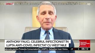 Cel mai cunoscut infecţionist al lumii Anthony Fauci este infectat cu virusul West Nile [upl. by Trembly]