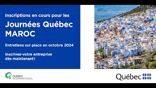 Entreprises  Journées Québec Maroc 2024 [upl. by Haron]