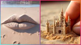 Crazy SAND SCULPTURES amp 15 Other Cool Things ▶4 [upl. by Schenck903]