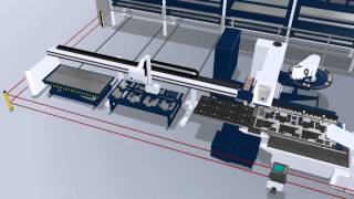 TRUMPF automation Fully automated flows of materials and information in sheet metal processing [upl. by Amena]