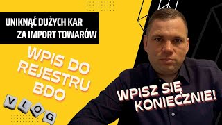 Wpis do rejestru BDO Twoim obowiązkiem handlujesz samochodami nie zapomnij Słono to kosztuje [upl. by Ammadis]