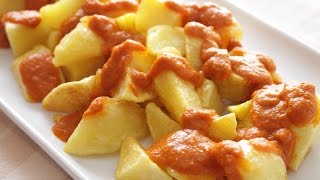 Patatas Bravas Receta Tradicional [upl. by Ecnal]