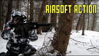 Airsoft in Snow G36 AK47 Section8 Scotland [upl. by Yesima107]