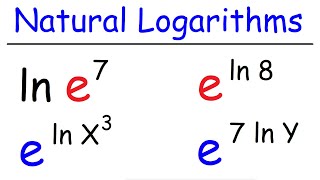 Natural Logarithms [upl. by Rednasyl641]