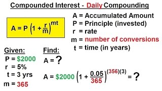 Business Math  Finance Math 5 of 30 Compound Interest  Daily Compounding [upl. by Bosch]