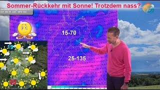 Bis Donnerstag unbeständig dann sommerlich Aktuelle Wettervorhersage 071206 Bald 30° plus x [upl. by Etnaud]