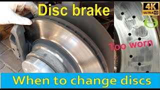 When to change brake discs  how to measure brake disc thickness [upl. by Ordnazil636]