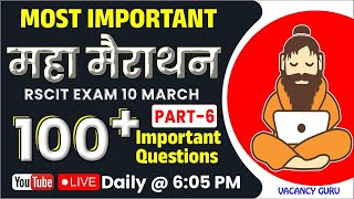 RSCIT Live Class 06  RSCIT Exam Important Question RSCIT Computer Course RSCIT Exam 10 March 2024 [upl. by Elka]