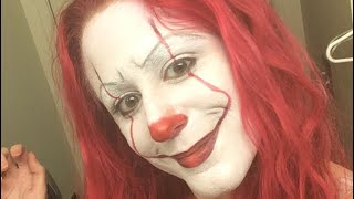 Pennywise make up teaser for the movie IT [upl. by Nalniuq436]