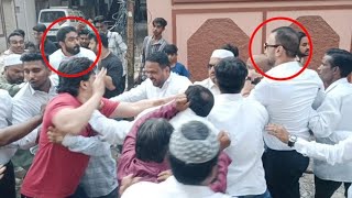 Clash between Congress leader Feroz Khan and AIMIM Nampally MLA Majeed Hussain [upl. by Negrom]