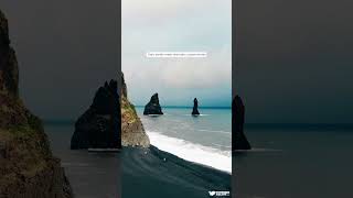 Reynisfjara Iceland Dark sands meet dramatic ocean waves trendingshorts travel [upl. by Fruma720]